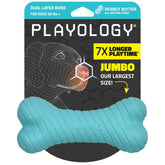 Playology dual-layer bone with peanut butter scent keeps large dogs engaged during chews.