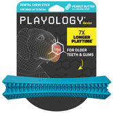 Playology senior dental chew stick with peanut butter scent cleans teeth during play