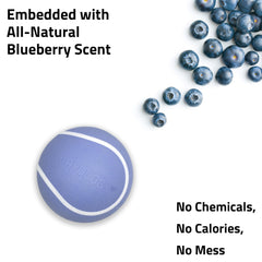 Floating Playology Squeaky Chew Ball in water for pool days