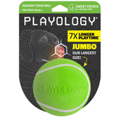 Playology squeaky chew ball for large dogs boosts engagement during fetch.