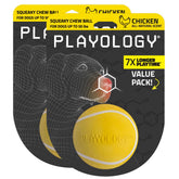 Playology Squeaky Chew Ball with chicken scent for engaging fetch.