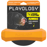 Playology Squeaky Chew Stick for large dogs with cheddar scent enhances engagement during play
