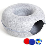 PLIISLUP large cat tunnel bed indoors offers cozy hide and seek space