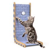 PLITTPETTS felt cat scratcher L-shape blue for space-saving indoor use