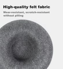 PLIISLUP scratch-resistant donut bed close-up showing durable felt.
