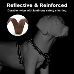 PLUTUS PET harness with reflective stitching improves visibility at night