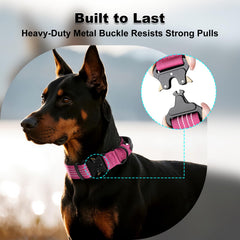 Plutus Pet collar with leather-wrapped handle for quick control