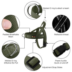 PLUTUS PET No Pull harness quick-fit design for easy on-off