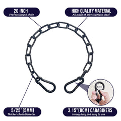 PNKPET stainless steel carabiners set for secure gate connections.
