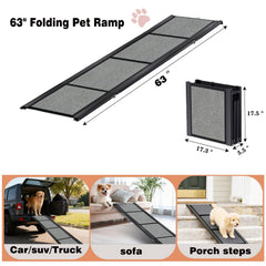 Poakkus dog ramp 17-inch width keeps paws stable on carpet.
