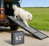 Poakkus dog ramp 63-inch length eases SUV entry for large dogs.
