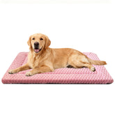 Pobopobo pink crate mat laid flat offers cozy all-season use.