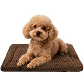 Pobopobo dog bed crate mat with reversible soft side for cozy warmth.