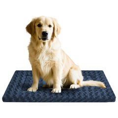 Pobopobo dog bed crate pad with soft plush and reversible surface for cozy all-season use