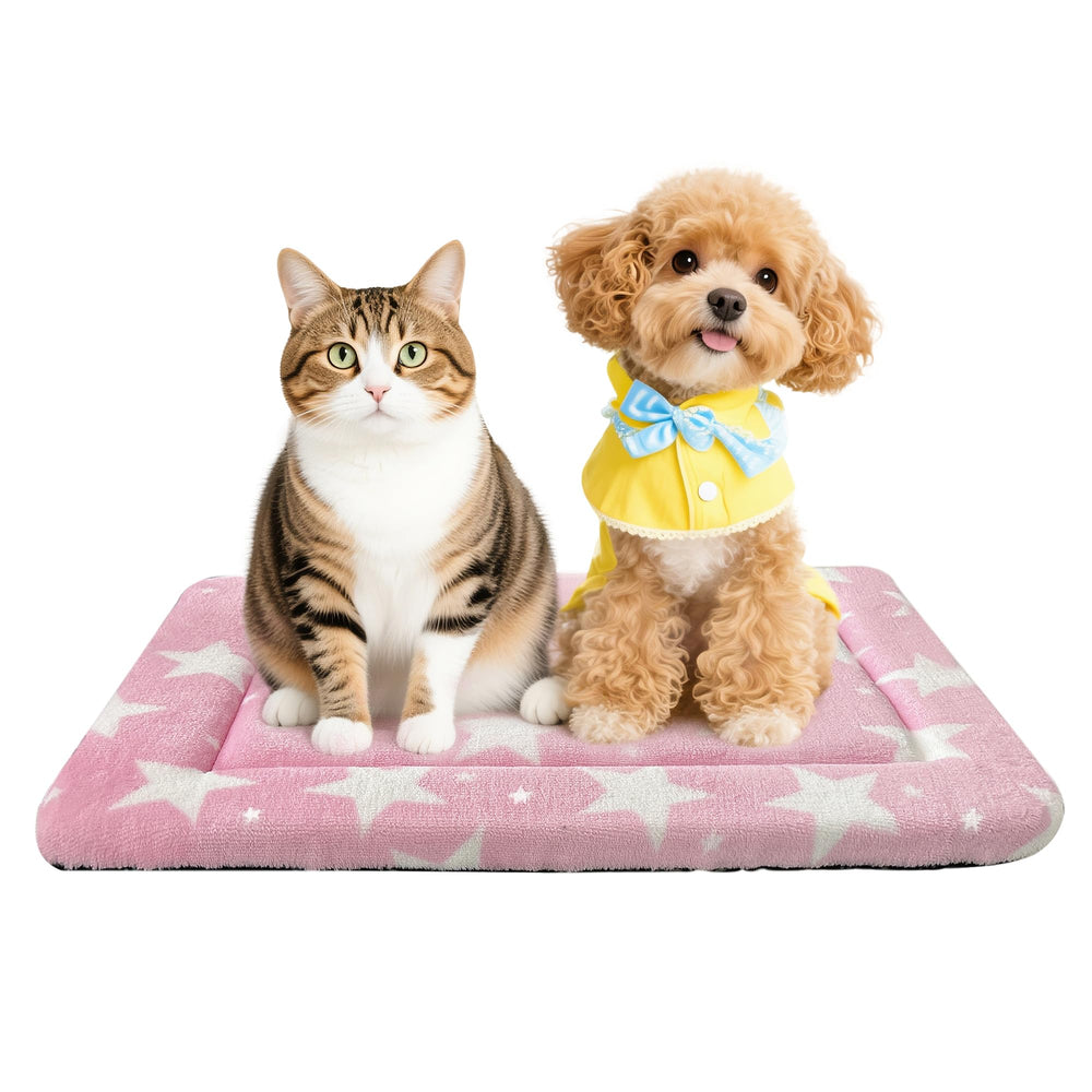 Pobopobo dog bed mat plush side provides cozy warmth for cold days.