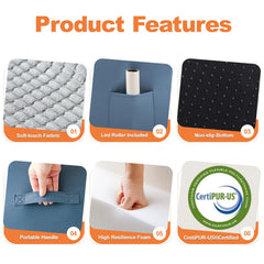 POCBLUE dog stairs with washable coral fleece cover for quick cleaning