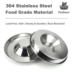 Podinor bowls have raised center to minimize paw interference.