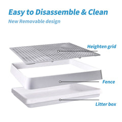 PODOO Rabbit Litter Box low-entry for stress-free access