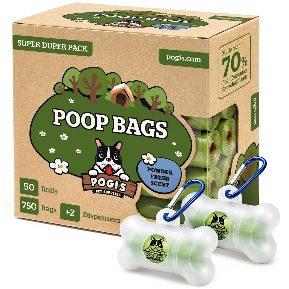 Pogi's leak-proof dog poop bags for mess-free walks.