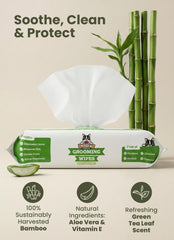 Pogi's Dog Wipes used on the dog's body for cleansing and hydration.