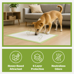Pogi's Bamboo top sheet feels soft under tiny paws during potty training.