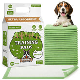 Pogi's Puppy Pads with sticky tabs securing pad for tidy training sessions.