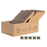 Poils bebe five-piece cat scratcher with box for organized indoor play and paw care.