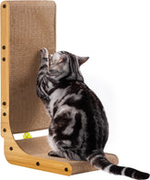 Poils bebe L-shape cat scratcher 26.8-inch for safe indoor scratching.