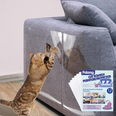 Polamg anti-cat scratch protector with a pre-cut gap for easy sofa application