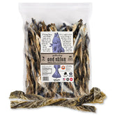 Polkadog Cod Skins packaging for dogs showing single-ingredient treats.