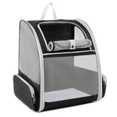 Pollason cat backpack side view, ideal for hiking with small pets up to 15 lbs.