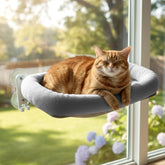 POMESEA cordless cat window perch side view for sunlit lounging