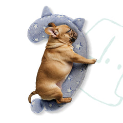 POMESEA glow-in-the-dark dog calming pillow used at night to soothe pets