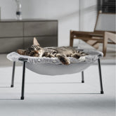 POMESEA elevated cat bed glow-in-the-dark fabric for night lounging