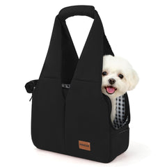 PONEISH dog purse carrier with soft tote and secure zipper closure.