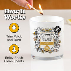 Poo-Pourri Canine Coconut Candle wax close-up reveals natural plant-based formula