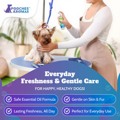 Pooches Aromas natural dog cologne easy application for quick refresh between baths