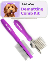 Poodoodle 9 blade rake detangles thick coats safely for dogs and cats