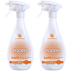 POOPH Kitty Spray bottle front view, 32oz, for odor control around cats.