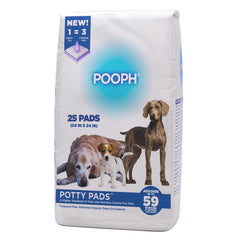 POOPH potty pad shows absorbent multi-layer construction for cleaner floors.