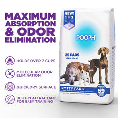 POOPH potty pad with quilted top layer cushions paws while absorbing spills for a tidier home.