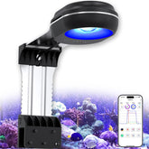 PopBloom RL60 LED light front view showing broad coverage for coral tanks