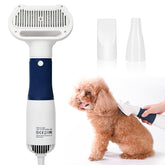 POPET 3-in-1 pet hair dryer and slicker brush front view for efficient post-bath finishing