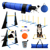 PopMoon agility jumps set for dogs improves coordination during backyard drills.