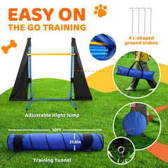 PopMoon dog hoop challenges height and boosts confidence during play.