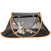 Porayhut portable cat mesh tent open, breathable shelter for small pets.