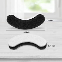 Porens arc-shaped foam sponge filter soaking before use.