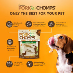 Pork Chomps resealable bag preserves freshness between chews