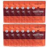 Portland Pet Food Co Luke's Chicken N' Pumpkin pouch close-up highlights protein-rich hydration for cats.