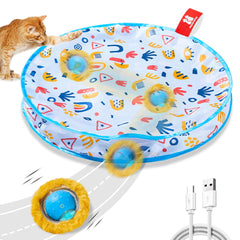 Potaroma interactive cat toy ball in play mat promotes indoor exercise